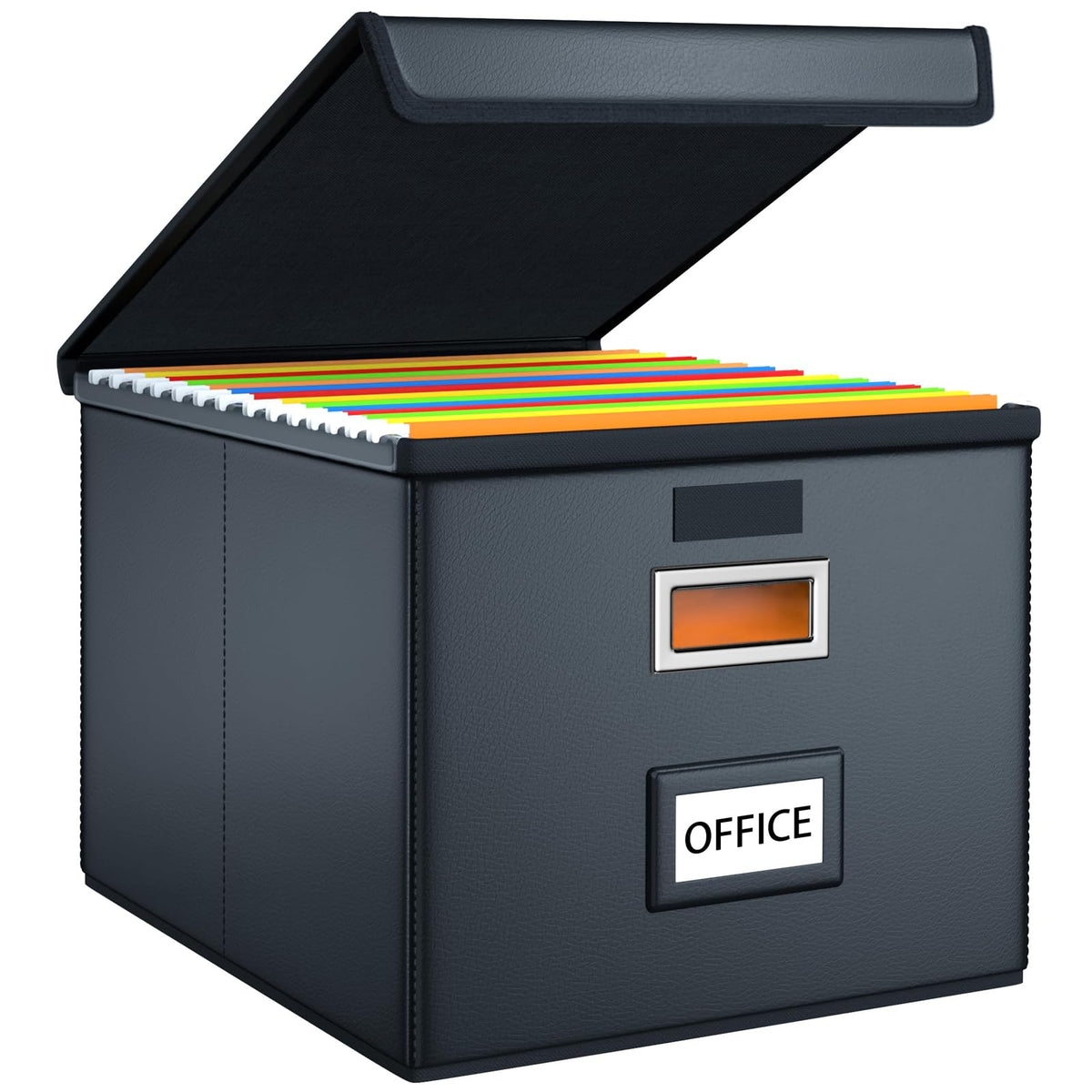 File Organizer Box with Lids, Collapsible File Folder Organizer