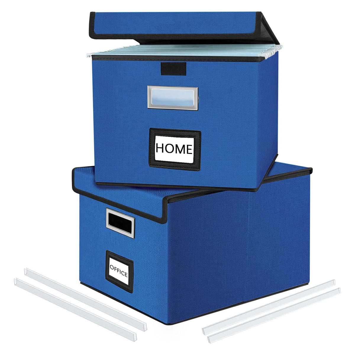 File Organizer Box with Lids, Collapsible File Folder Organizer