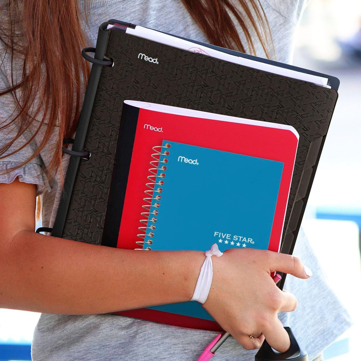 Five Star Spiral Notebooks, 6 Pack, 1 Subject, College Ruled Paper, 7" x 4-3/8", Personal Size, 80 Sheets, Purple, Orange, Green, Blue, Gray, Black (450048A-ECM)