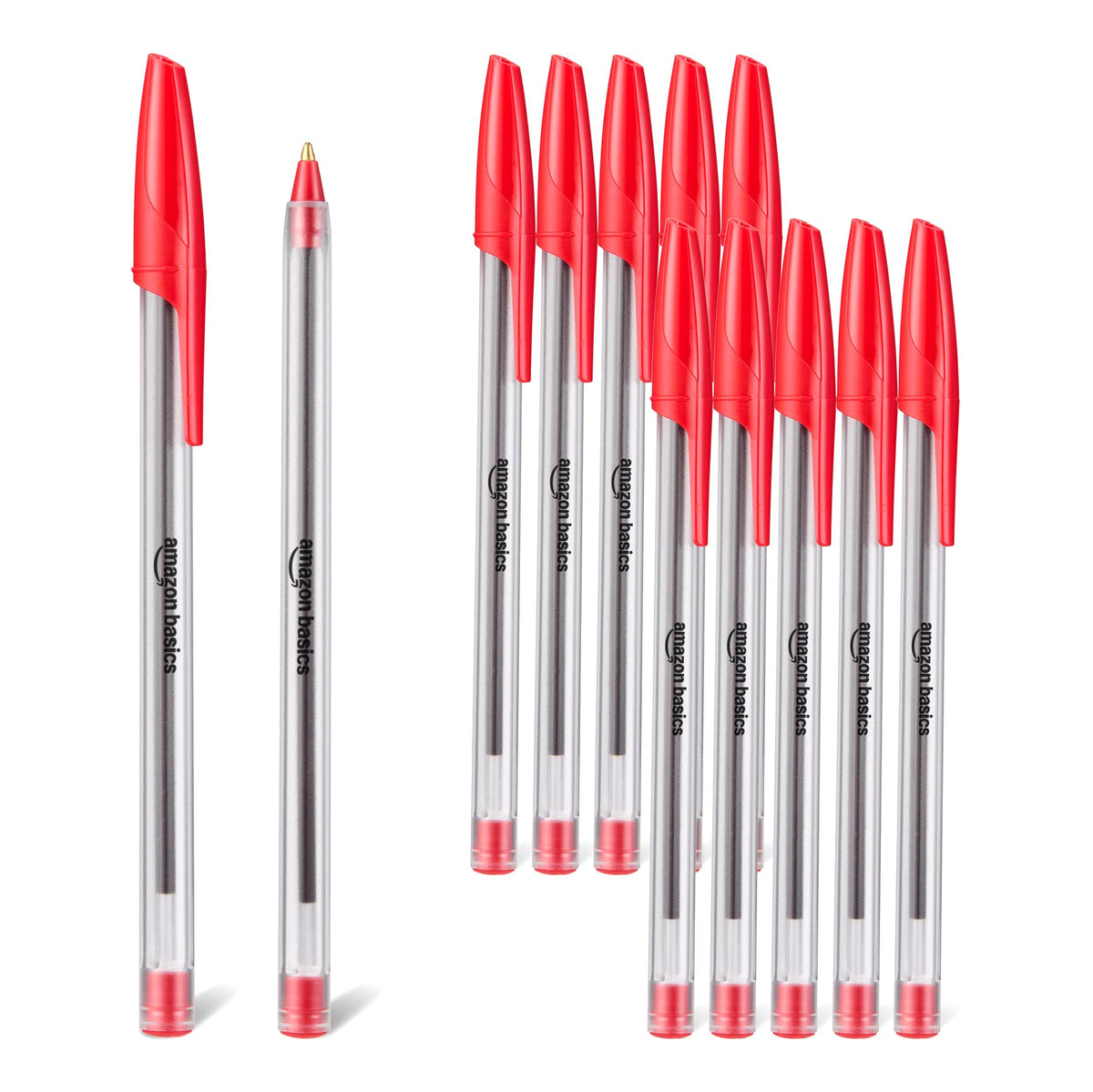 Amazon Basics Ballpoint Pens, Medium Point 1.0mm, Black Ink, 12-Pack