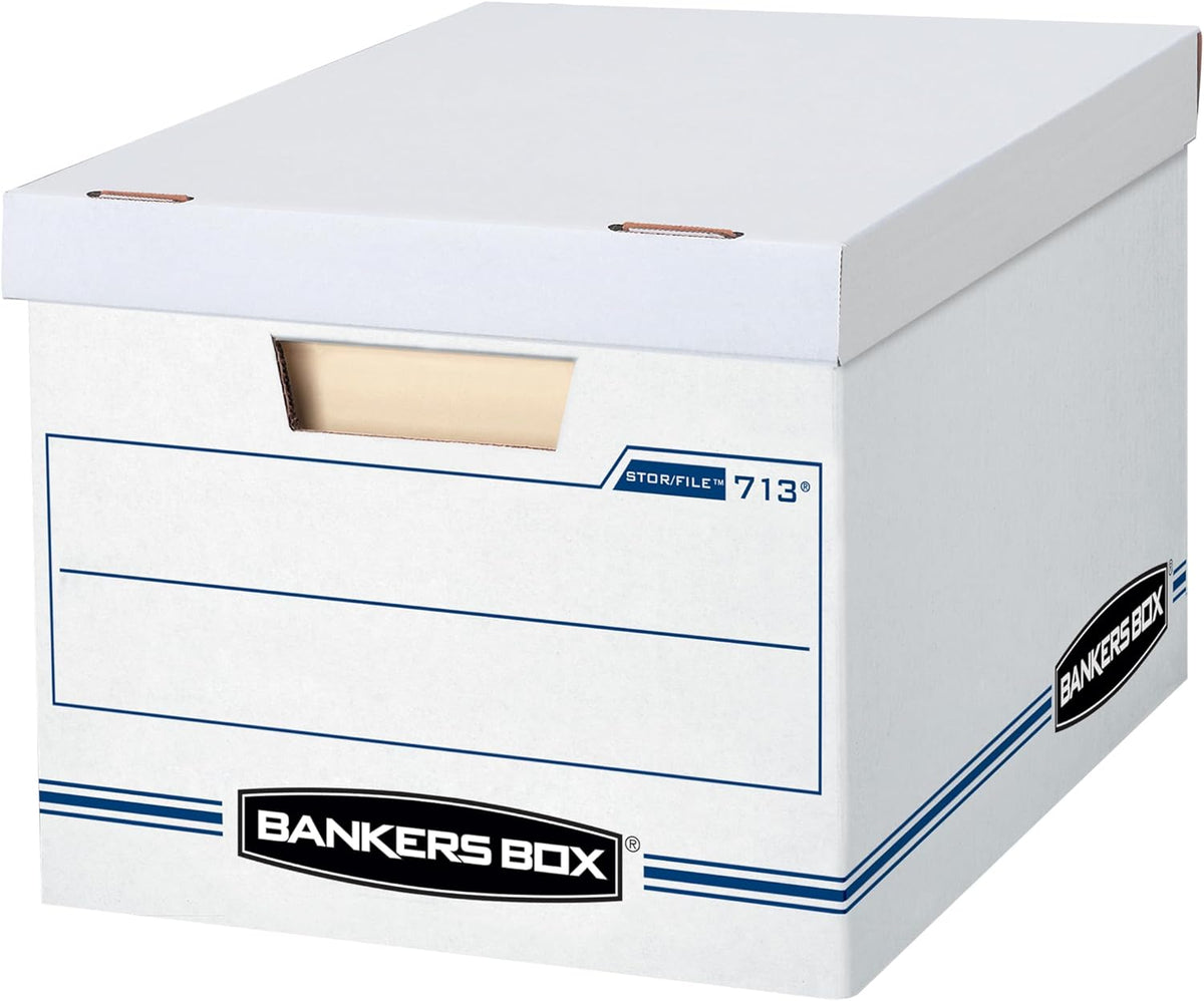 Bankers Box 30-Pack Basic-Duty File Storage Box with Lid, Letter/Legal