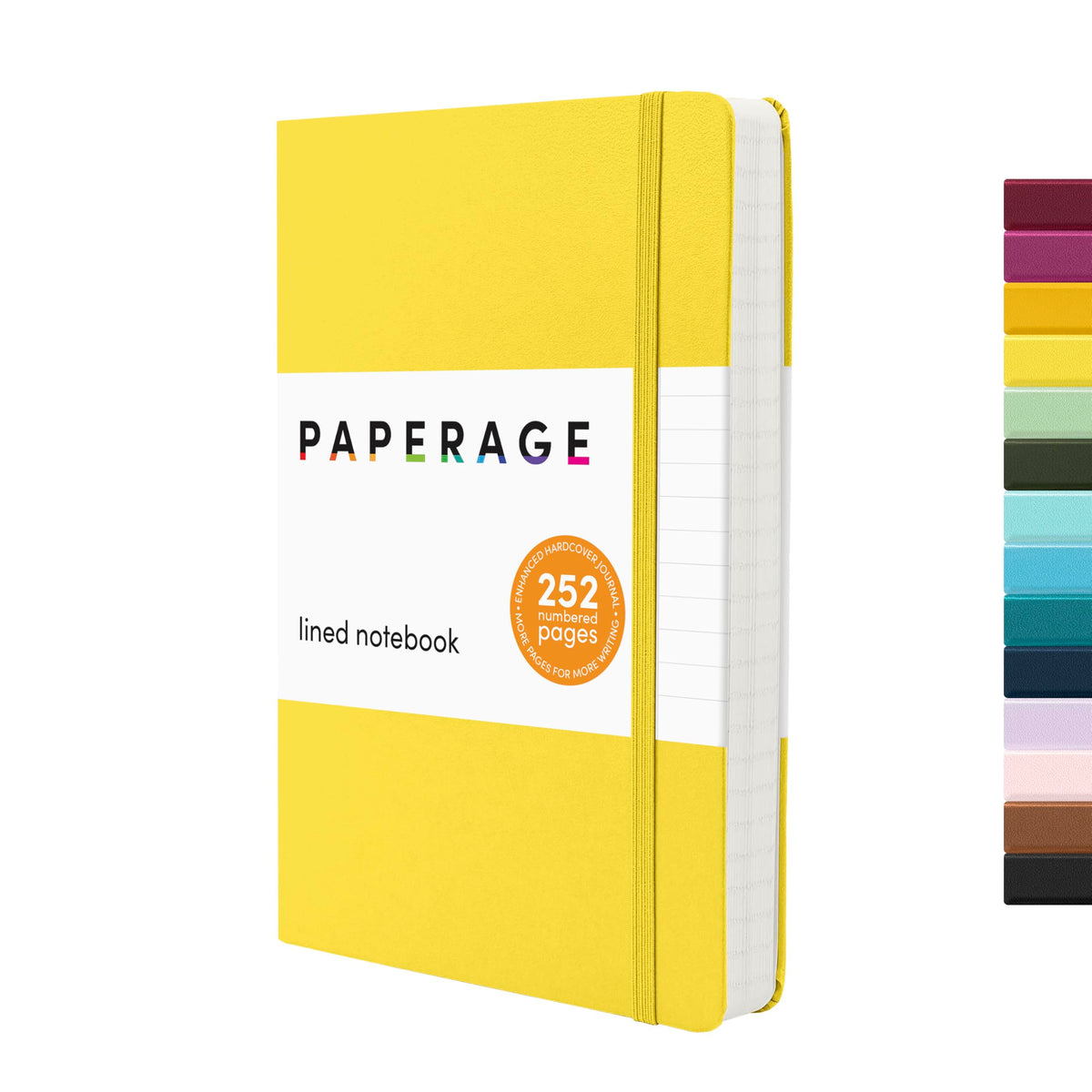 PAPERAGE Lined Journal Notebook, Hardcover Journal for Women & Men, 160 Pages, (5.6 in x 8 in), College Ruled Journaling Notebook for Work, School Supplies & Note Taking, (Green)