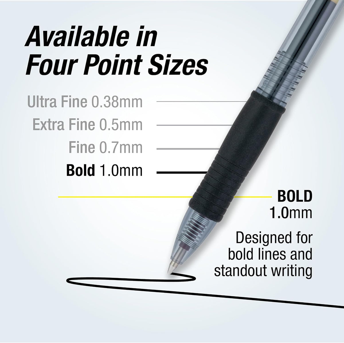 PILOT G2 Premium Gel Pens, Bold Point 1.0mm, Black Ink, 2-Pack