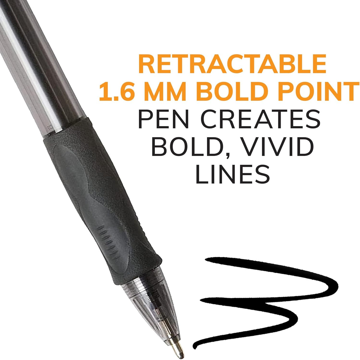 BIC Glide Bold Blue Ballpoint Pens, Bold Point, 1.6mm, 12-Count Pack