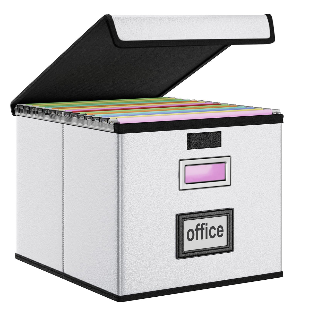 File Organizer Box with Lids, Collapsible File Folder Organizer