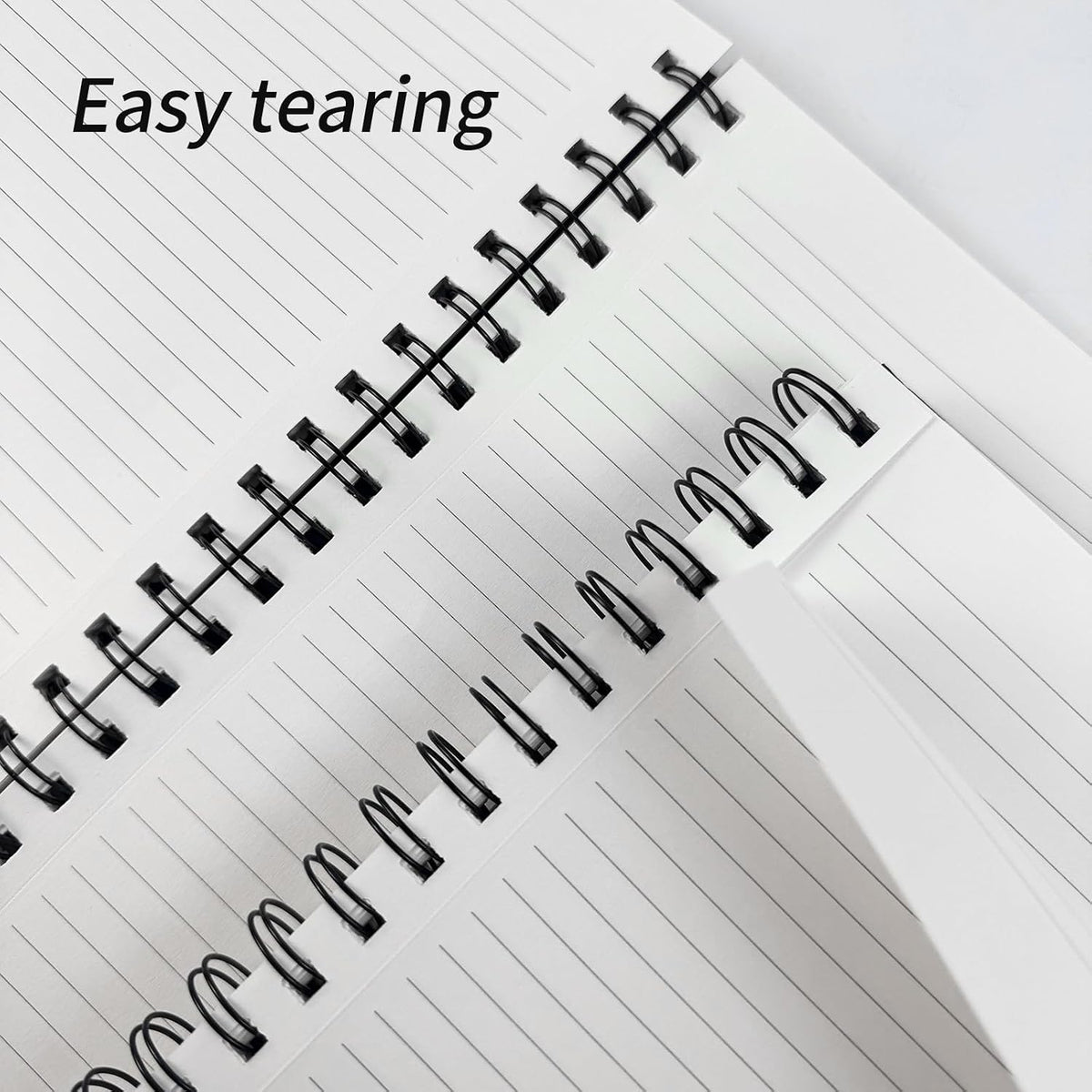 Lined Spiral Notebook 8.5"x11" Black Hardcover Journal 100GSM