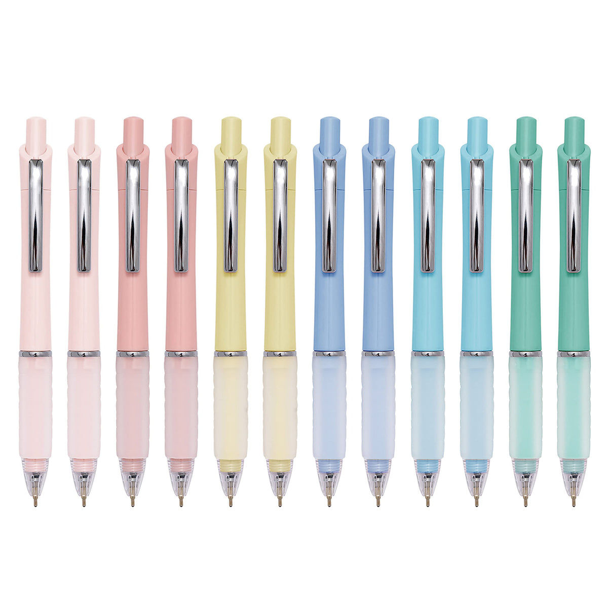 Aisibeiger Ballpoint Pens 1.0mm Medium Point Black Ink, 6 Pack