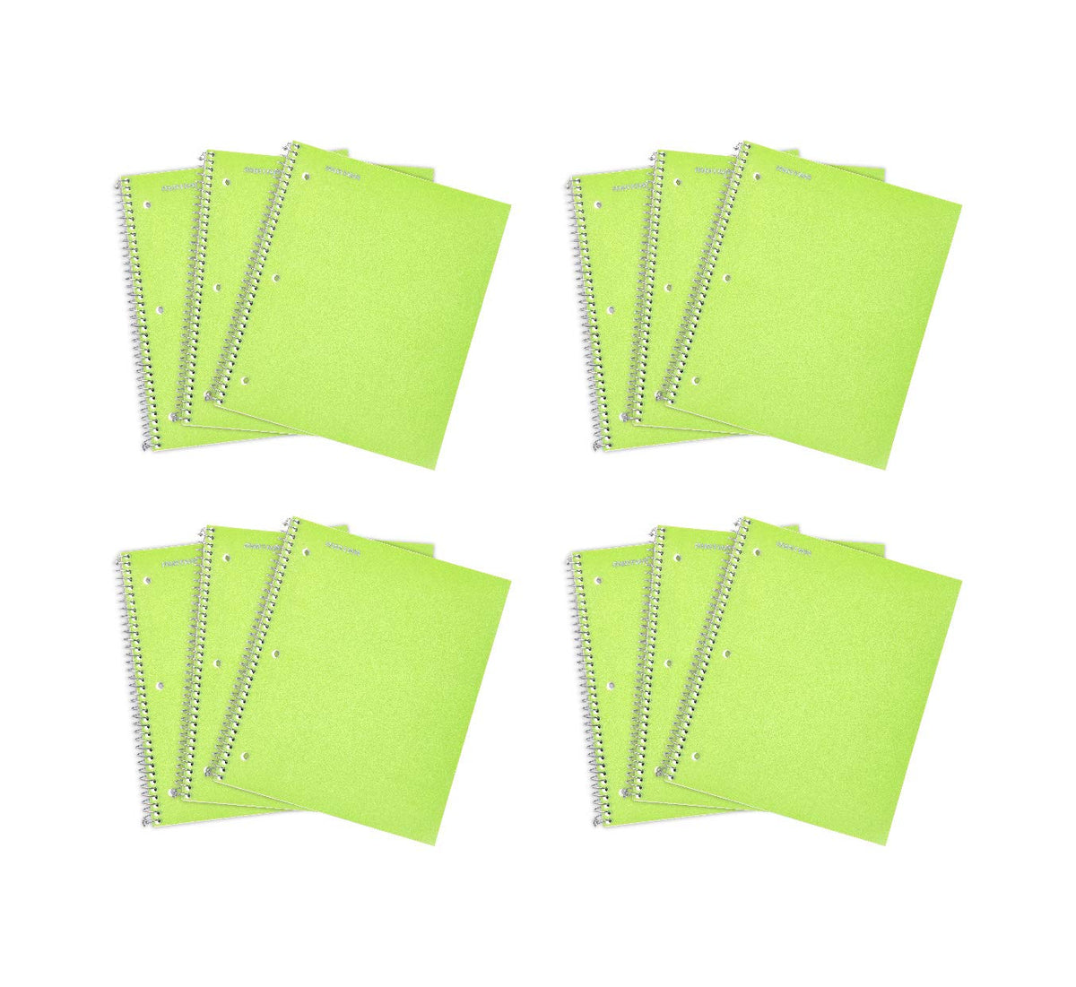 Mintra Office Durable Spiral Notebooks, 1 Subject, (Salmon, Sage Green, Lavender, Wide Ruled 3pk) - 100 Sheets, Poly Pocket, Moisture Resistant Cover, School, Office, Professional