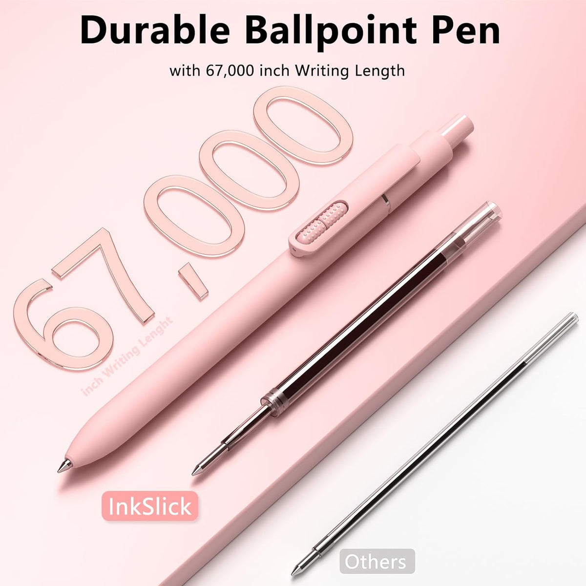Ballpoint Pens 1mm Black Ink Smooth Writing Fidget Pen for Adults