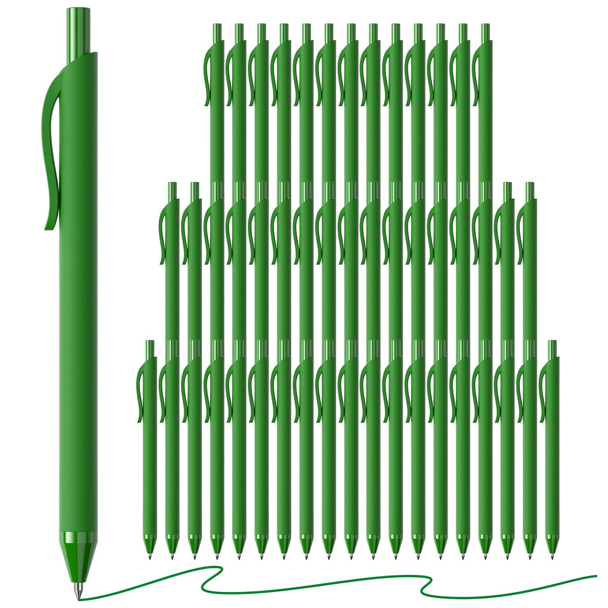 Black Pens Bulk 50 Pack 1.0mm Ballpoint Pen for Smooth Writing