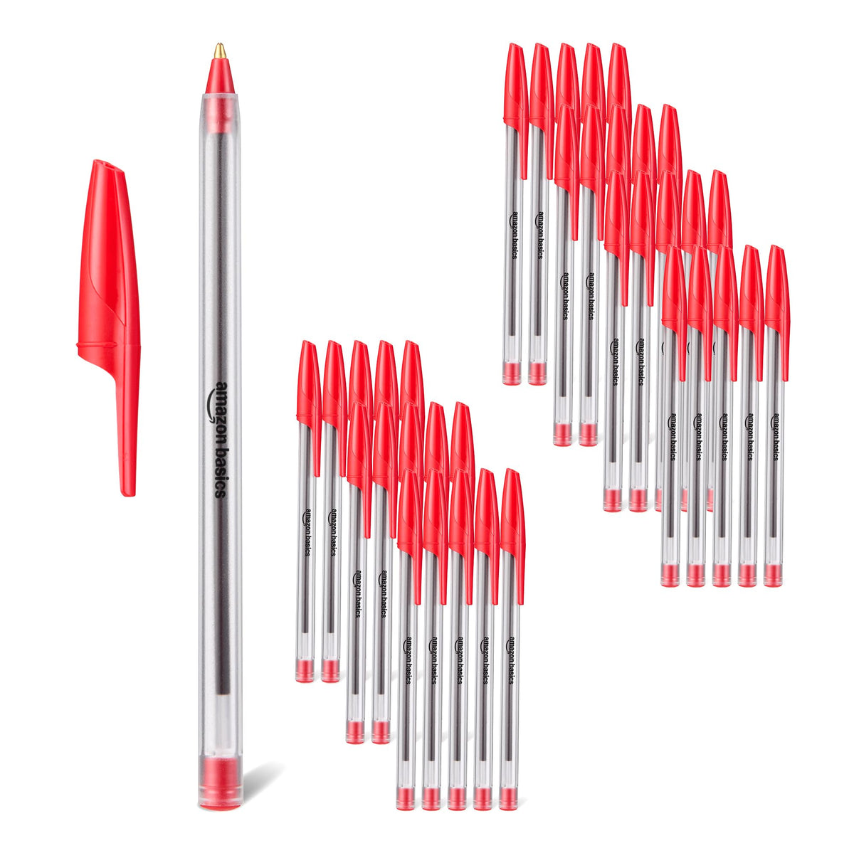 Amazon Basics Ballpoint Pens, Medium Point 1.0mm, Black Ink, 12-Pack