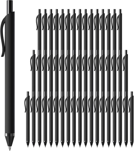 Black Pens Bulk 50 Pack 1.0mm Ballpoint Pen for Smooth Writing