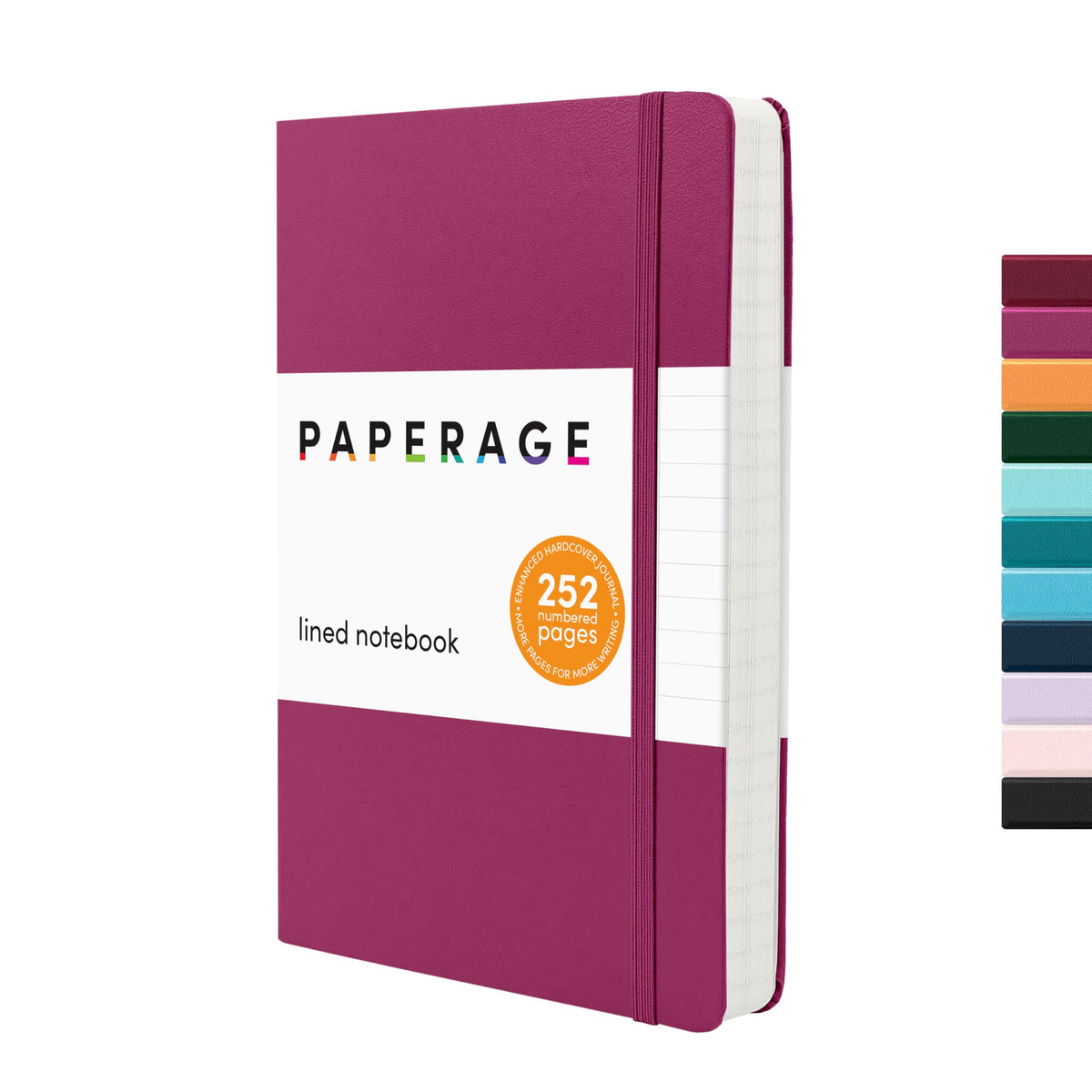 PAPERAGE Lined Journal Notebook, Hardcover Journal for Women & Men, 160 Pages, (5.6 in x 8 in), College Ruled Journaling Notebook for Work, School Supplies & Note Taking, (Green)