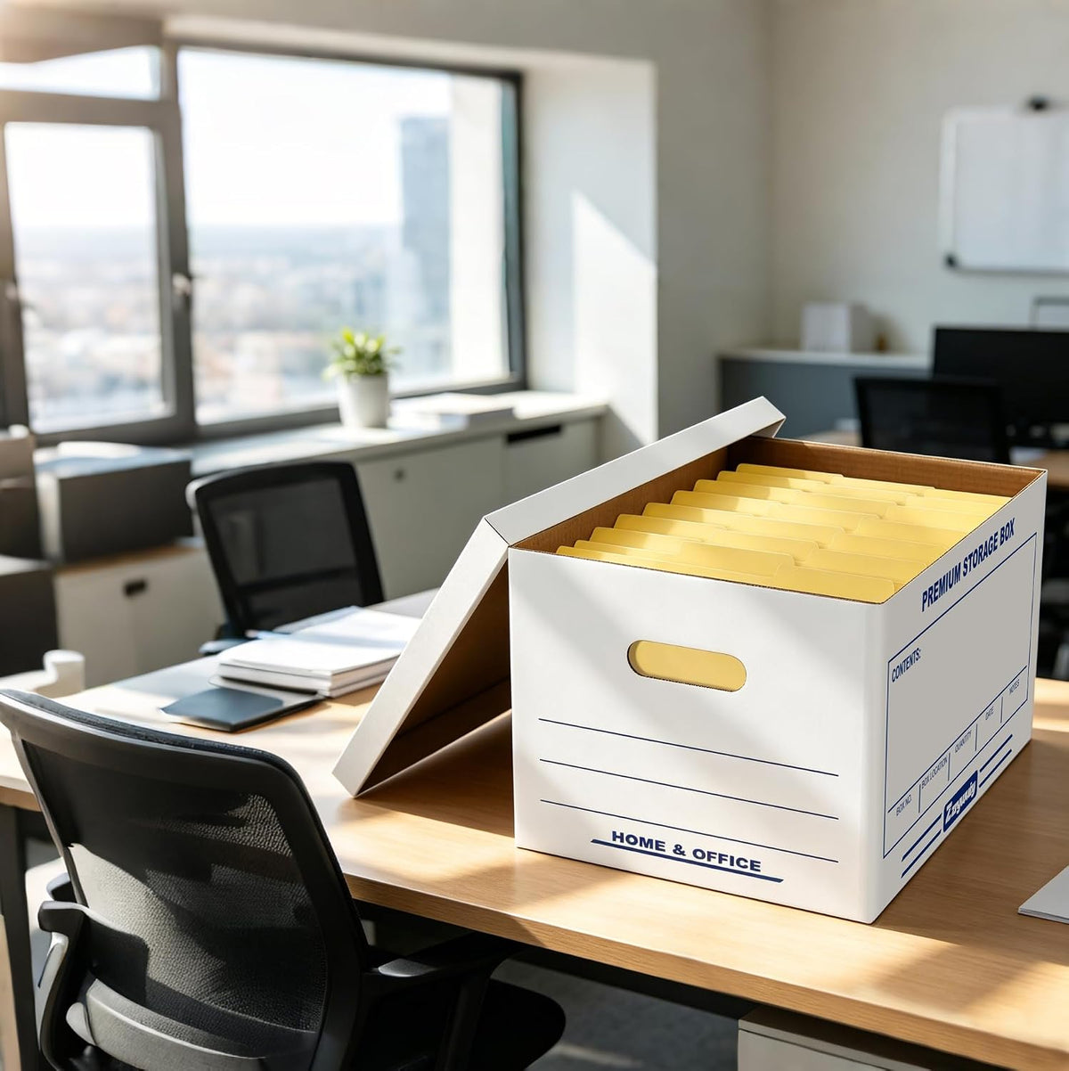 Zzrywuty 12 Pack File Storage Boxes with Lift-Off Lid,16x12x10 Inches