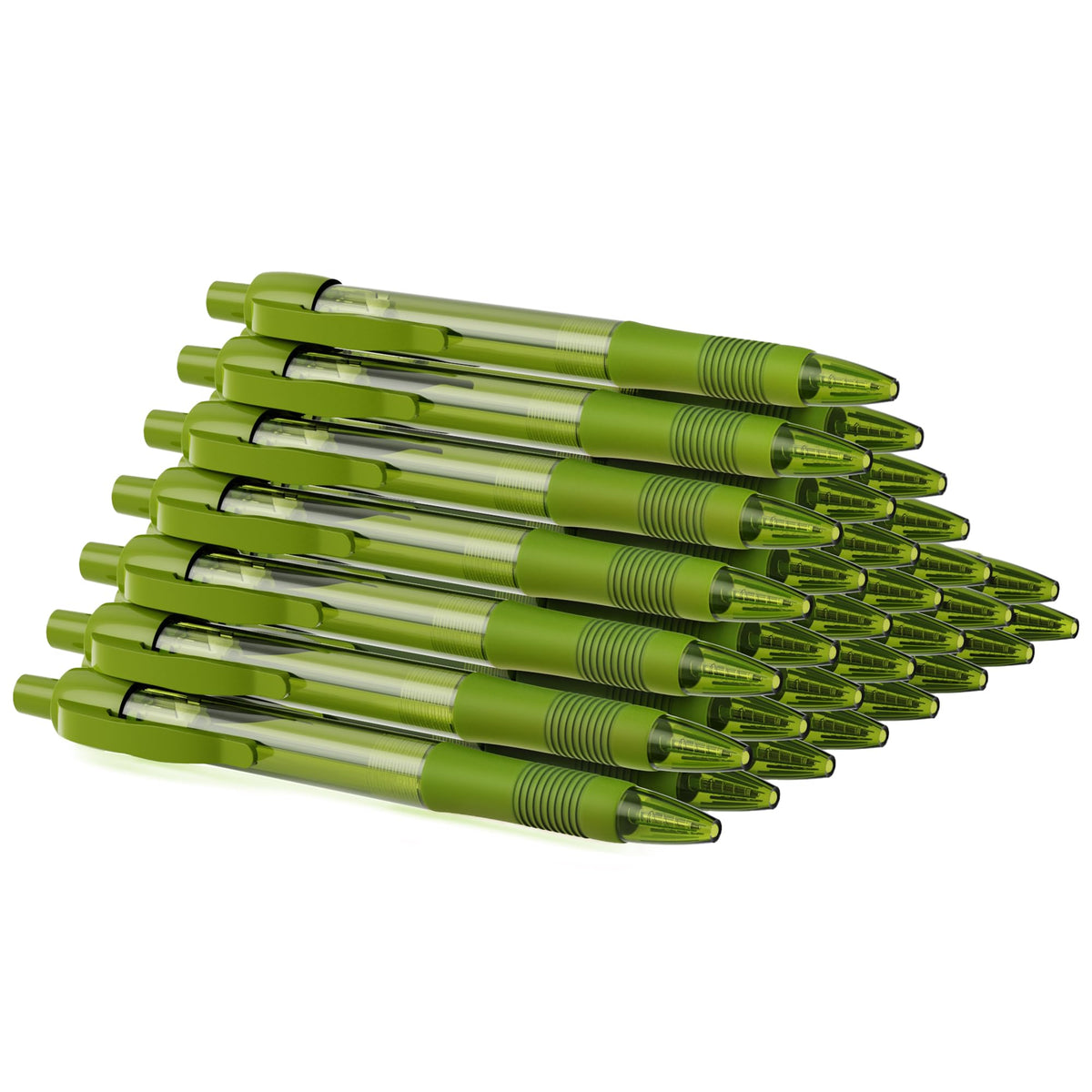 deegtran Pens Bulk, 30 Pack No Bleed Black Ink Click Pens with Soft Grip, Wholesale Retractable Ballpoint Pens for Office School, Medium Point Smooth 1.0MM