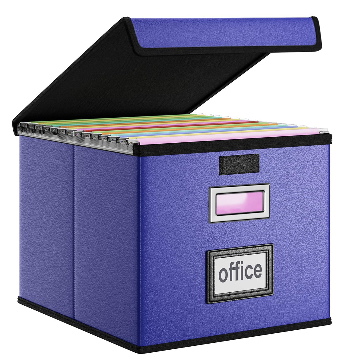 File Organizer Box with Lids, Collapsible File Folder Organizer