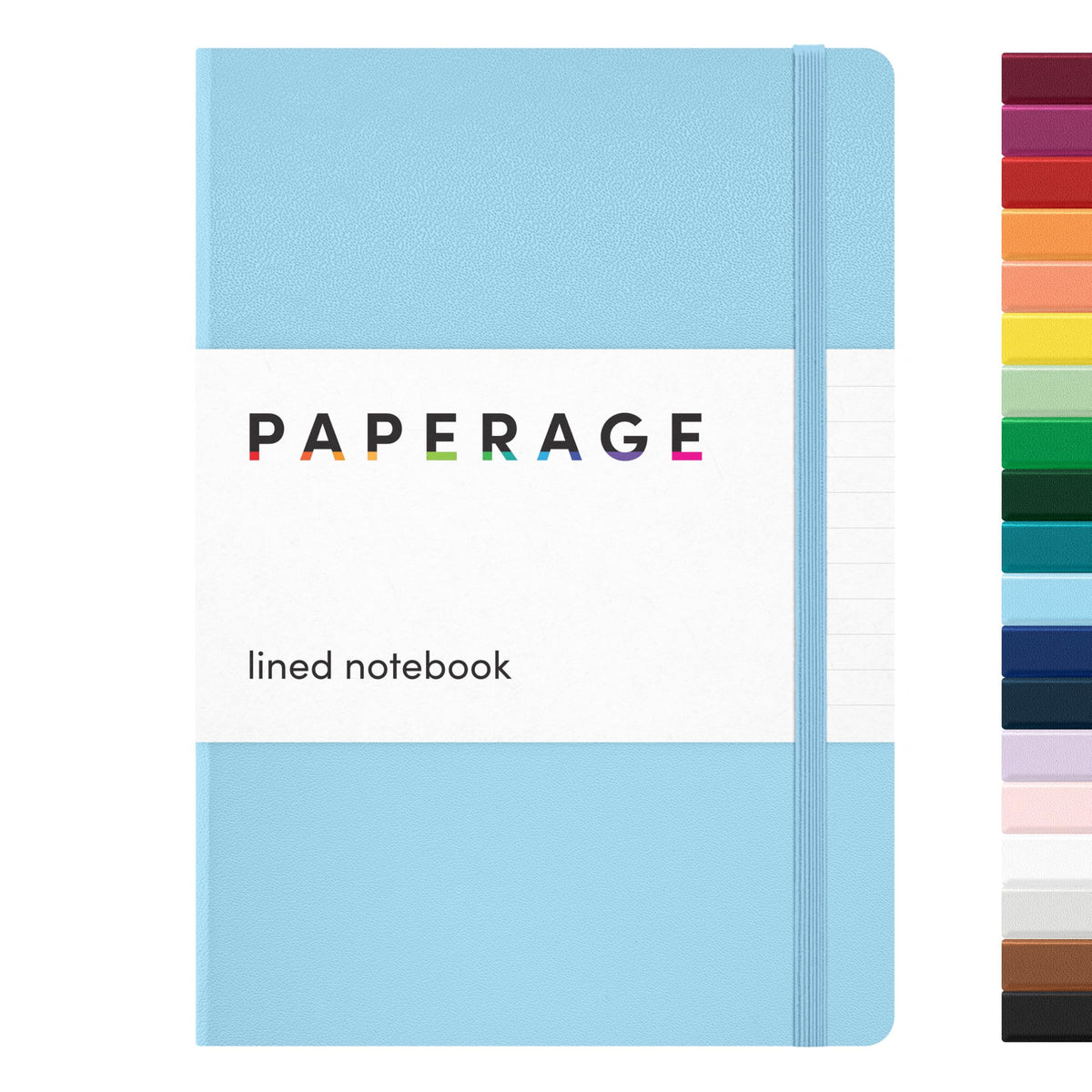 PAPERAGE Lined Journal Notebook, Hardcover Journal for Women & Men, 160 Pages, (5.6 in x 8 in), College Ruled Journaling Notebook for Work, School Supplies & Note Taking, (Green)