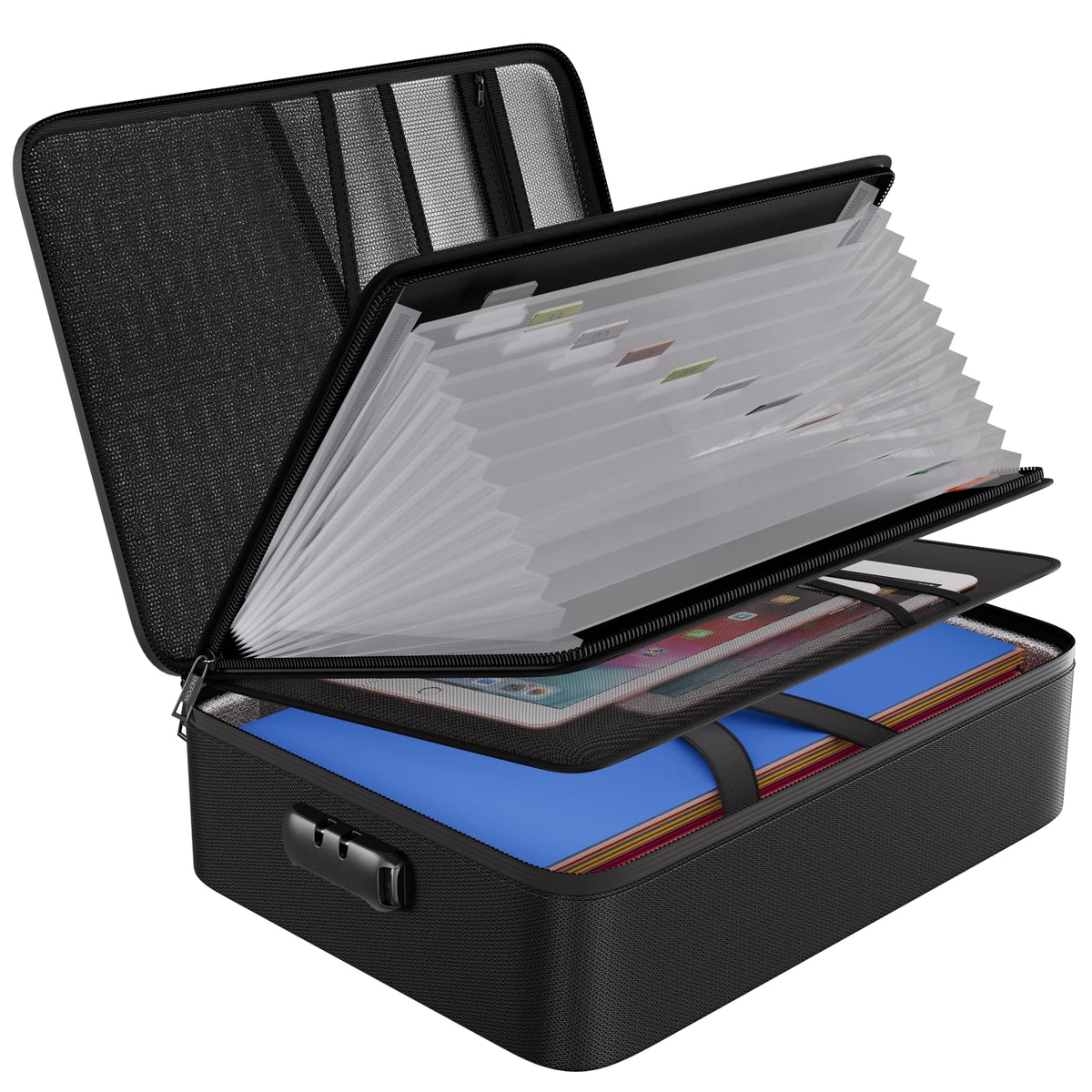 ENGPOW Fireproof File Organizer Bag with 13 Pockets Accordion File Folder