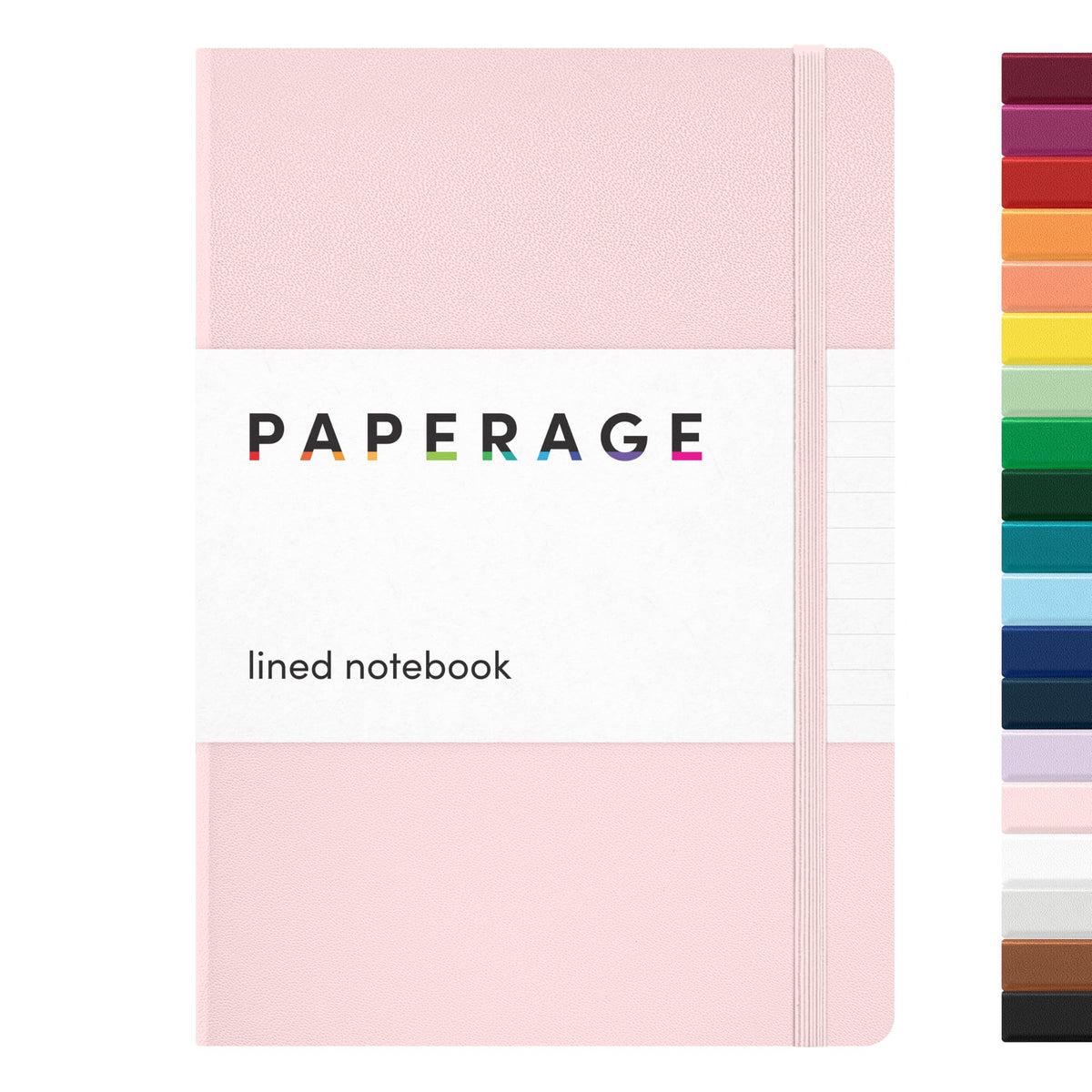 PAPERAGE Lined Journal Notebook, Hardcover Journal for Women & Men, 160 Pages, (5.6 in x 8 in), College Ruled Journaling Notebook for Work, School Supplies & Note Taking, (Green)