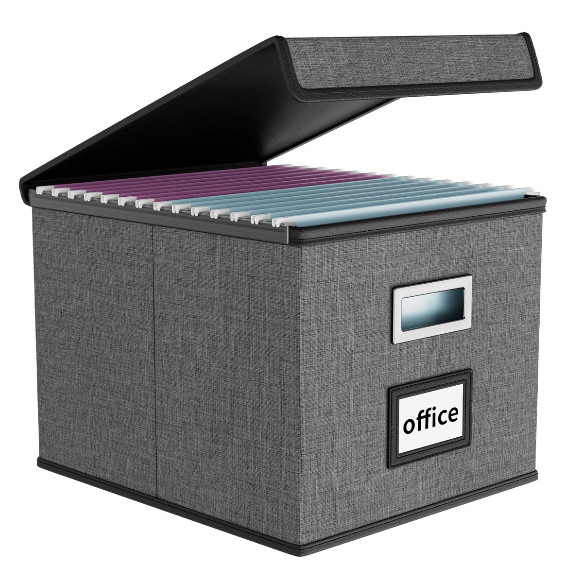 File Organizer Box with Lids, Collapsible File Folder Organizer