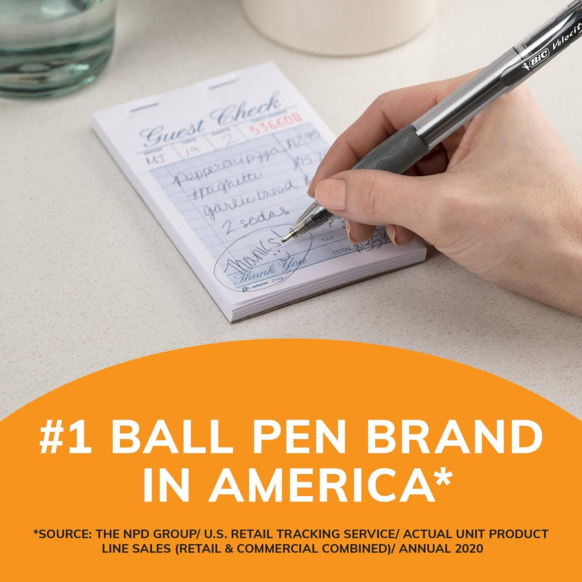 BIC Glide Bold Black Ballpoint Pens, Bold Point, 1.6mm, 4-Count Pack