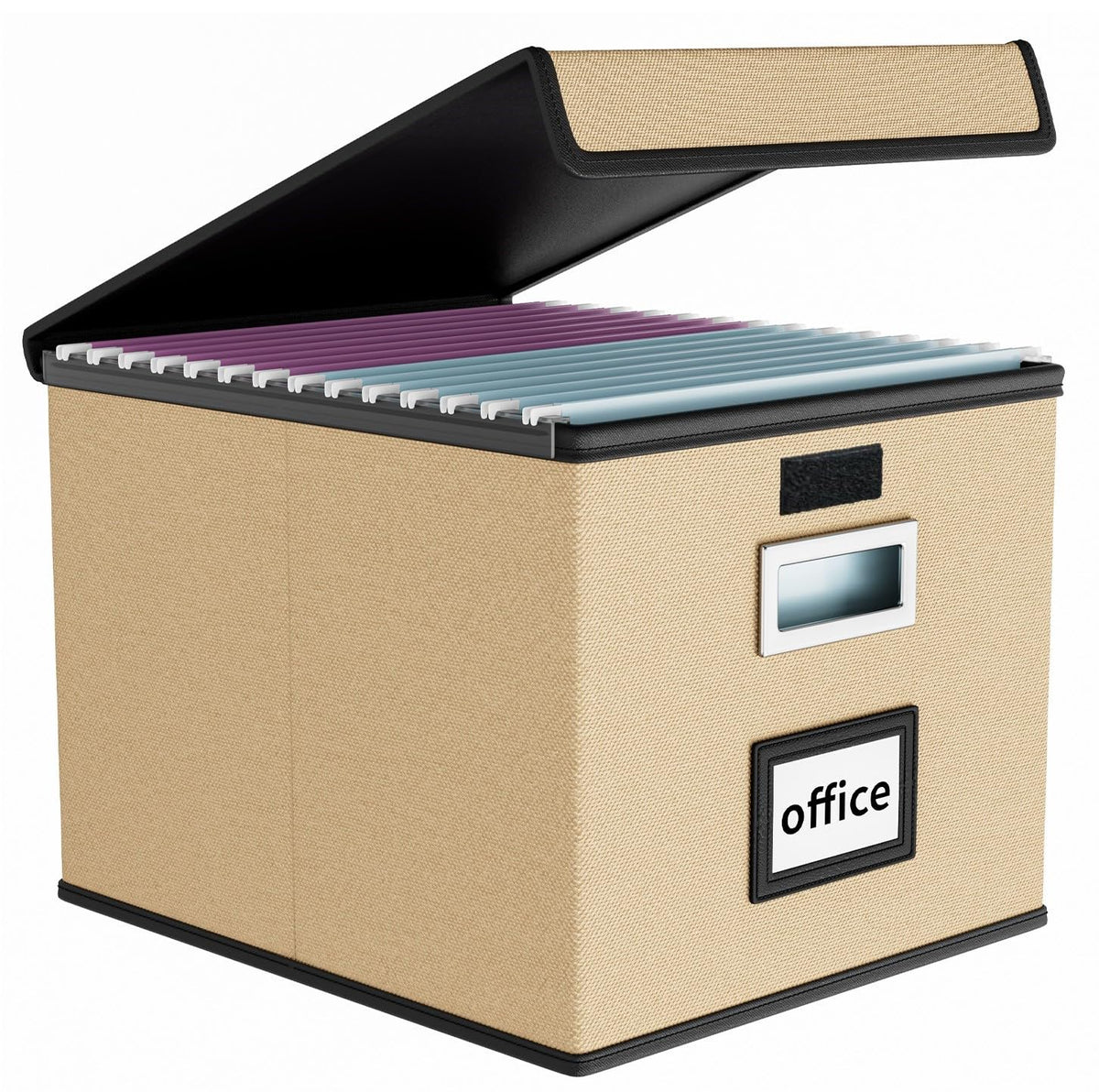 File Organizer Box with Lids, Collapsible File Folder Organizer