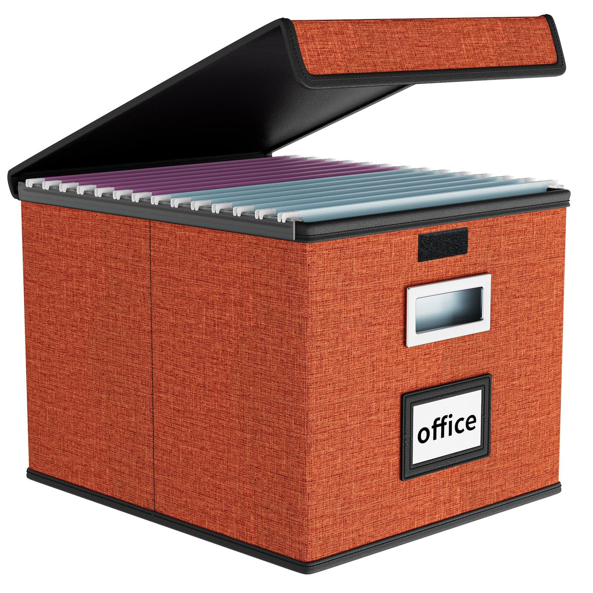File Organizer Box with Lids, Collapsible File Folder Organizer