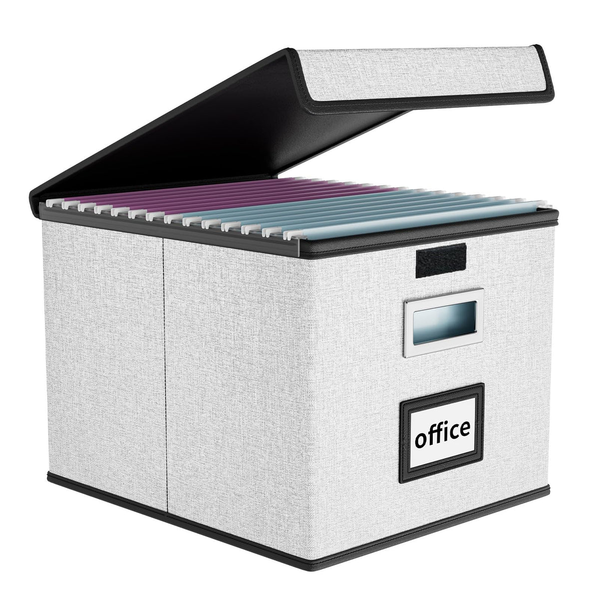 File Organizer Box with Lids, Collapsible File Folder Organizer