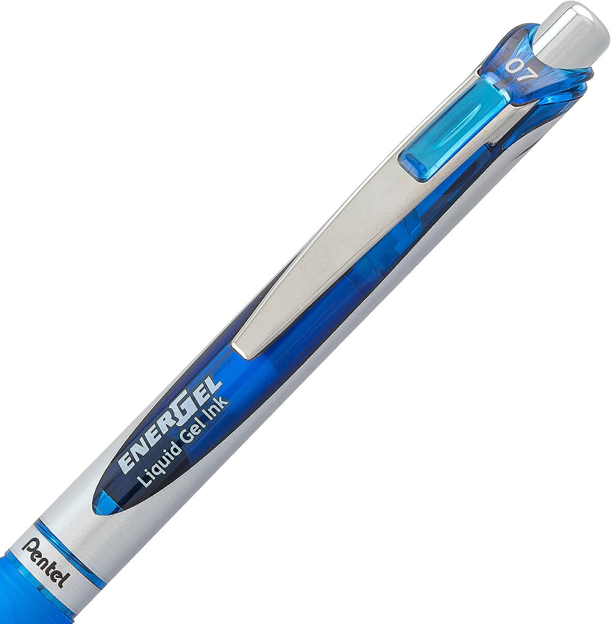 Pentel EnerGel Deluxe RTX Retractable Liquid Gel Pen, 0.7mm, Metal Tip, Blue Ink, 2 Pack (BL77BP2C)