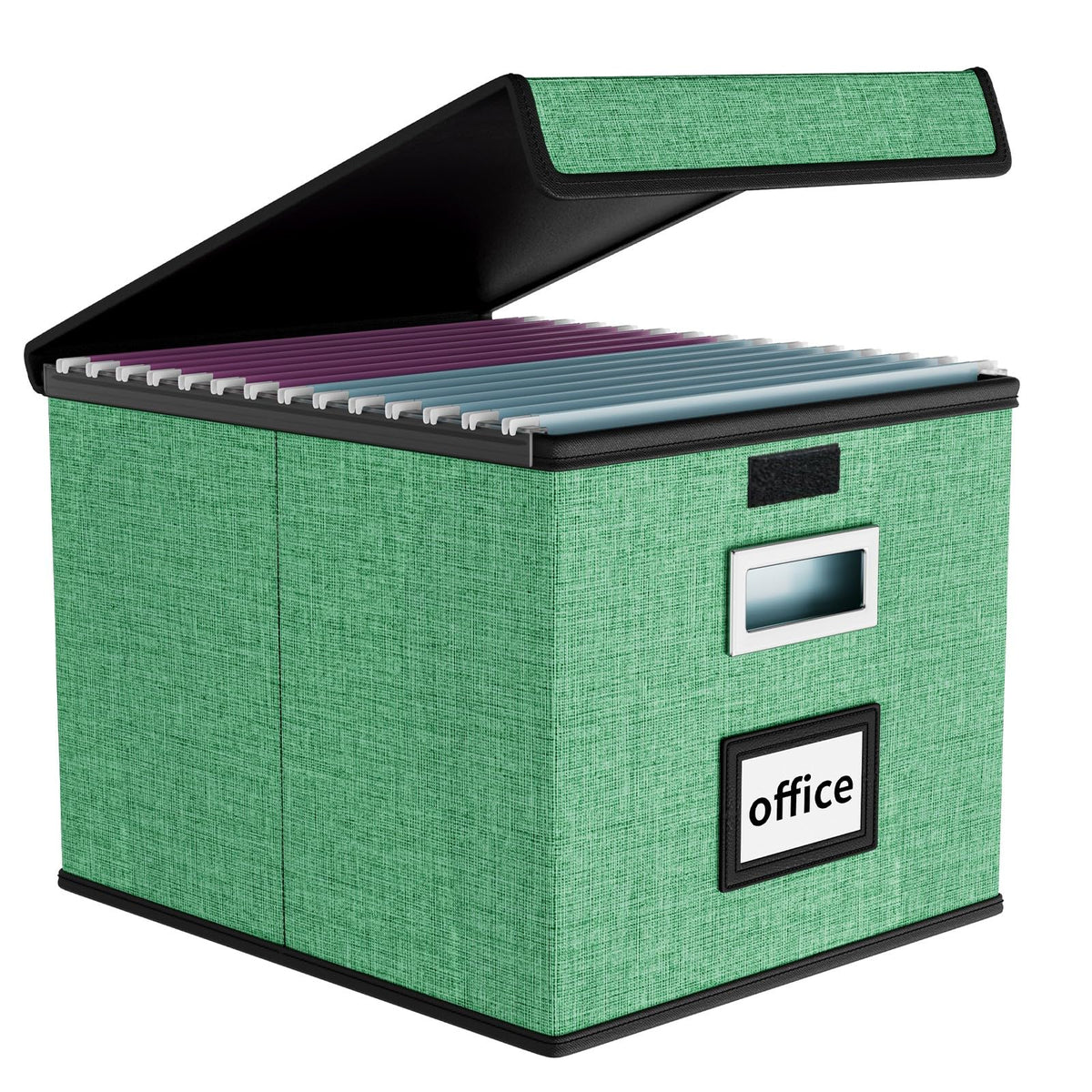 File Organizer Box with Lids, Collapsible File Folder Organizer