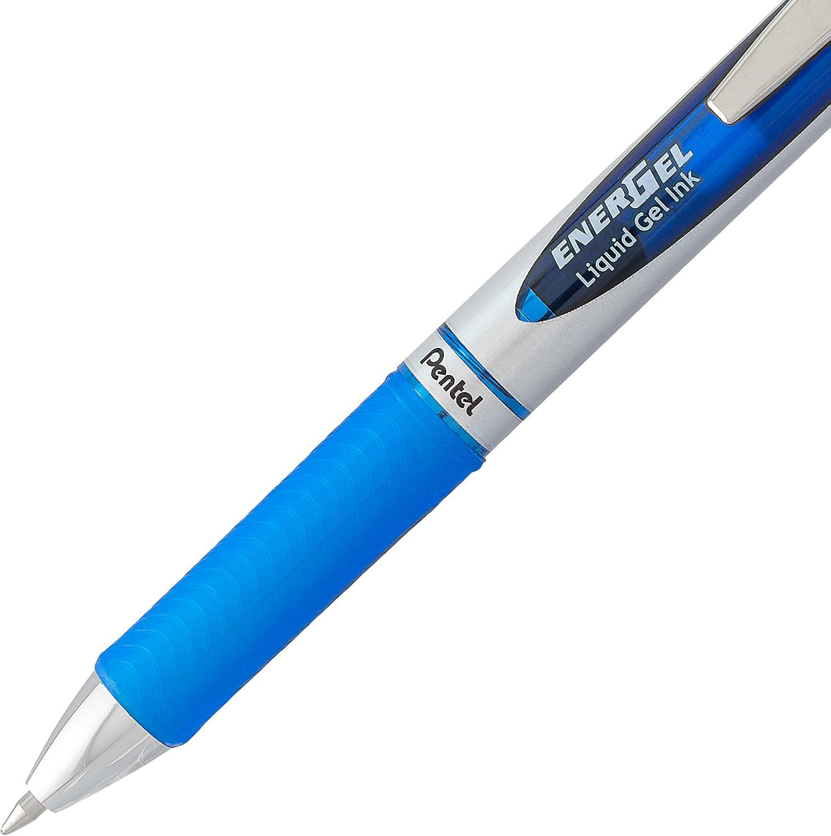 Pentel EnerGel Deluxe RTX Retractable Liquid Gel Pen, 0.7mm, Metal Tip, Blue Ink, 2 Pack (BL77BP2C)