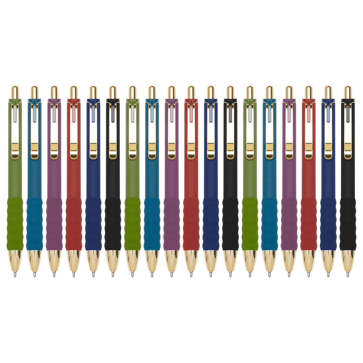 Linbsunne Ballpoint Pens Black Medium Point 1mm with Super Soft Grip Ball Point Pen for Men Women Retractable(style2, 12 pcs)