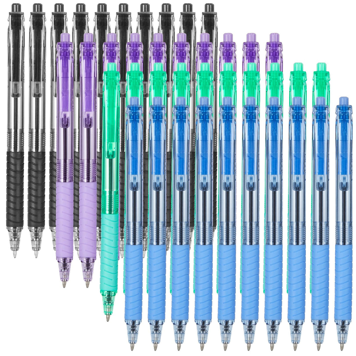 Sooez 40 Pack Bulk Pens Ballpoint, Smooth Writing Pens with Soft Grip