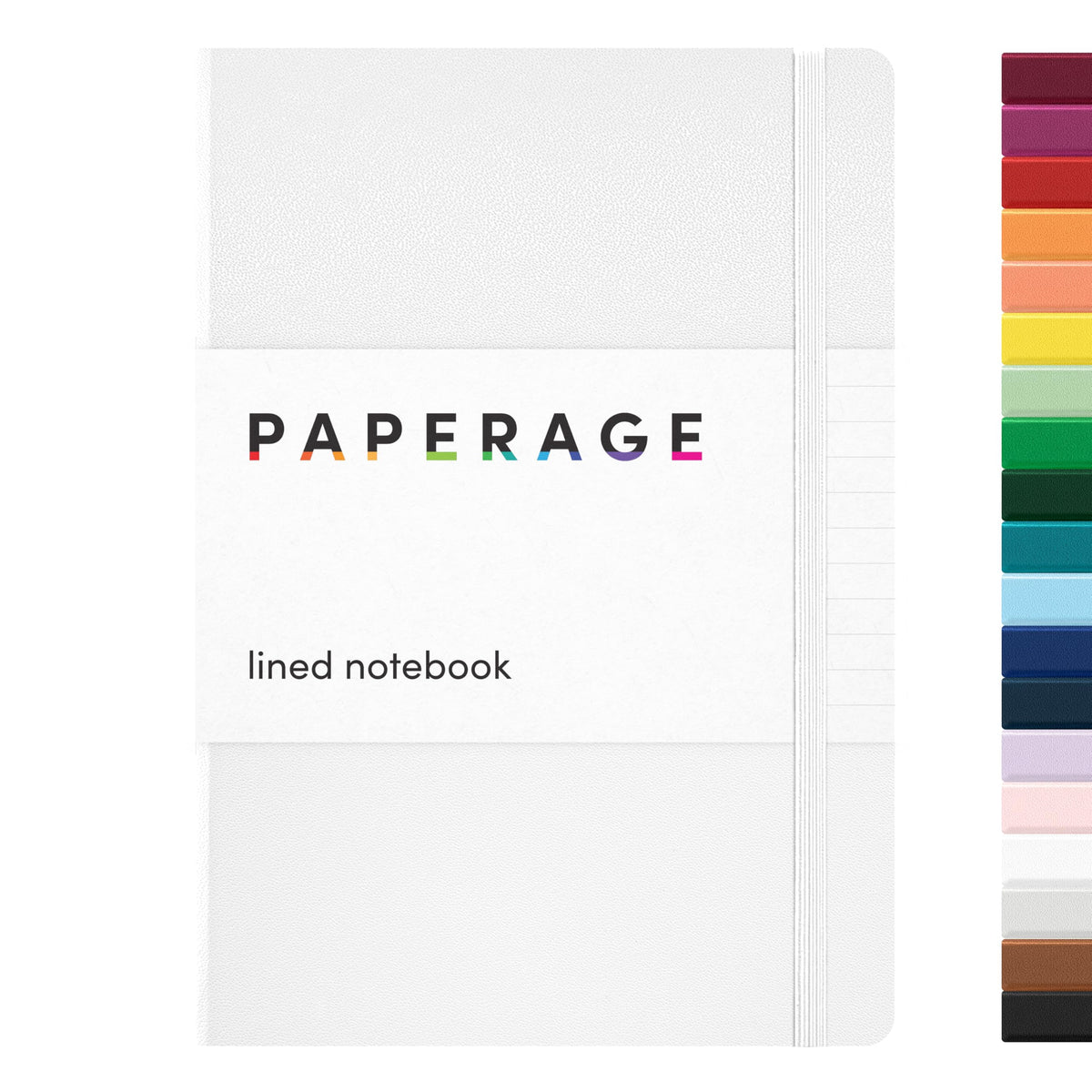 PAPERAGE Lined Journal Notebook, Hardcover Journal for Women & Men, 160 Pages, (5.6 in x 8 in), College Ruled Journaling Notebook for Work, School Supplies & Note Taking, (Green)