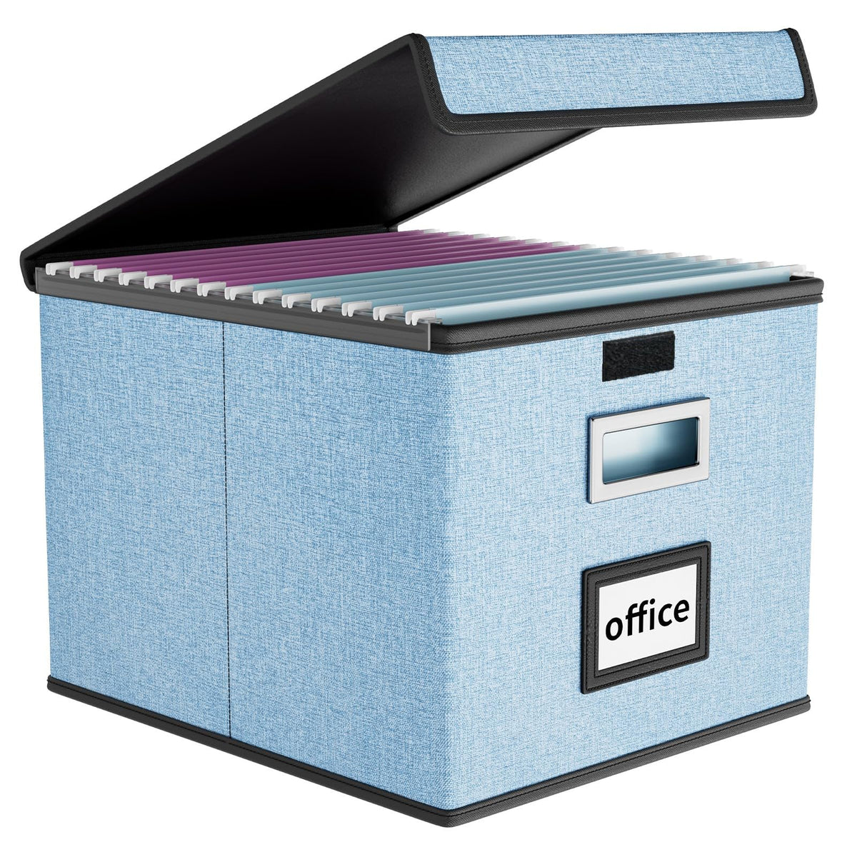 File Organizer Box with Lids, Collapsible File Folder Organizer