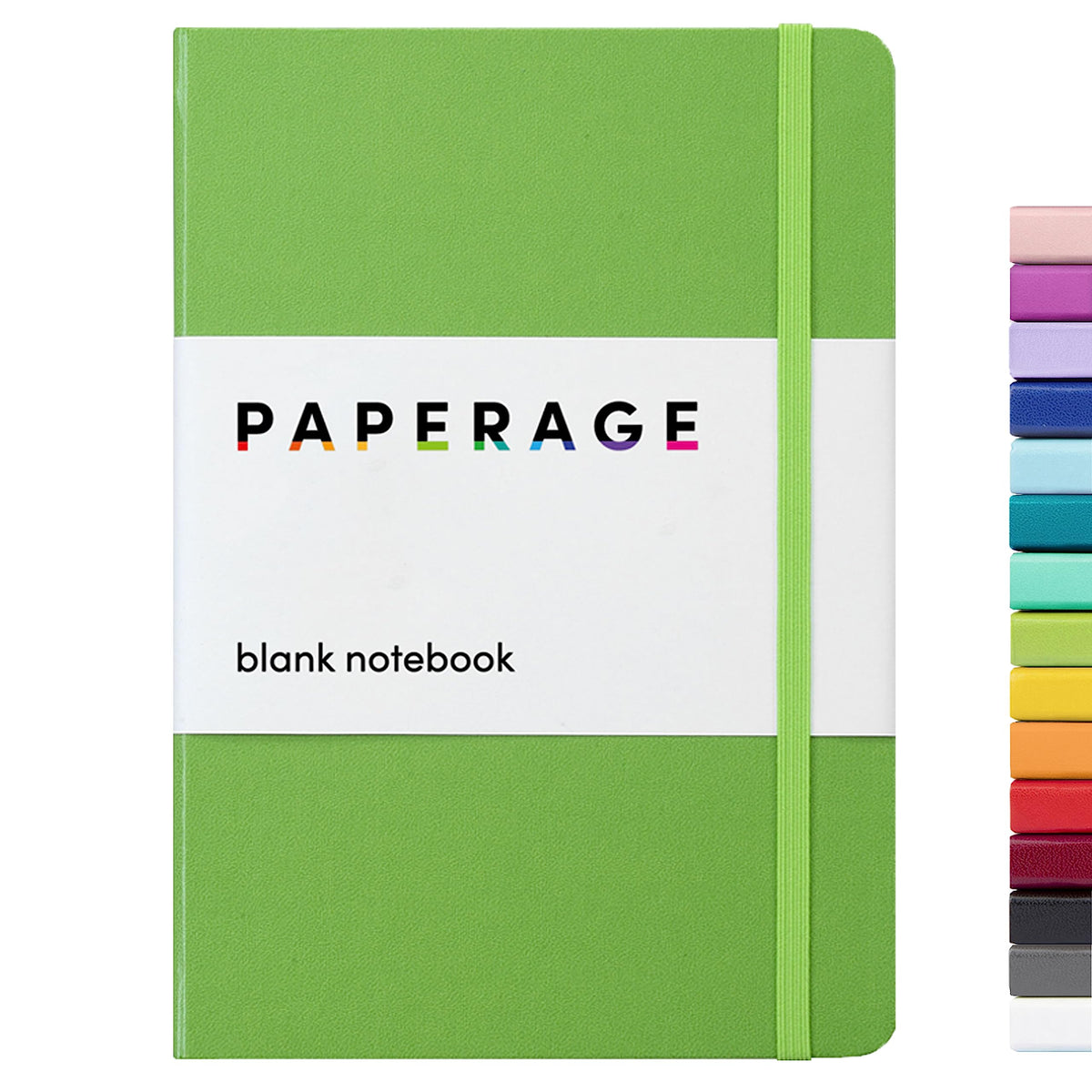 PAPERAGE Lined Journal Notebook, Hardcover Journal for Women & Men, 160 Pages, (5.6 in x 8 in), College Ruled Journaling Notebook for Work, School Supplies & Note Taking, (Green)
