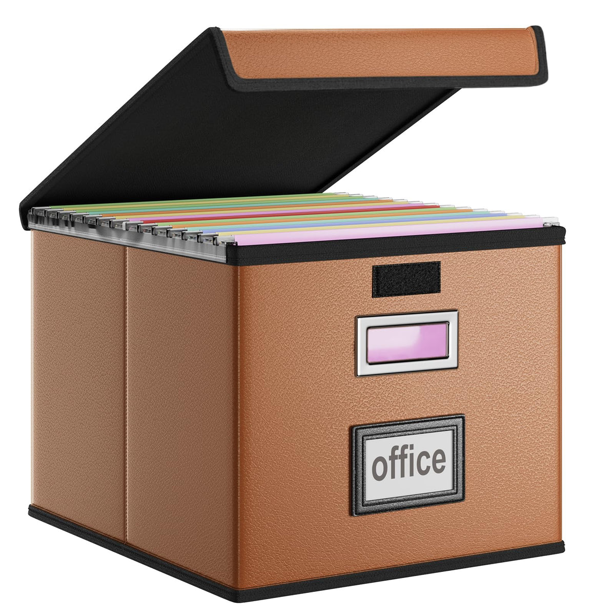 File Organizer Box with Lids, Collapsible File Folder Organizer