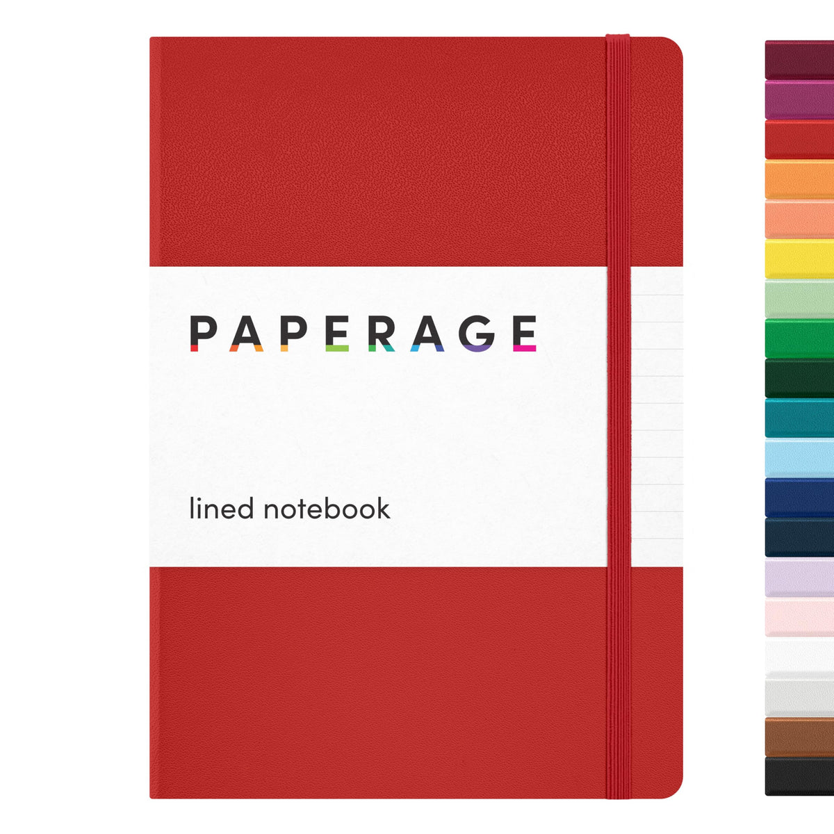 PAPERAGE Lined Journal Notebook, Hardcover Journal for Women & Men, 160 Pages, (5.6 in x 8 in), College Ruled Journaling Notebook for Work, School Supplies & Note Taking, (Green)