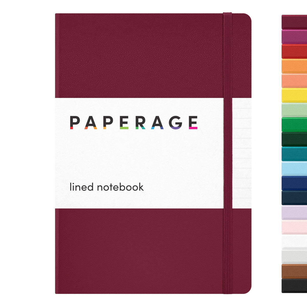 PAPERAGE Lined Journal Notebook, Hardcover Journal for Women & Men, 160 Pages, (5.6 in x 8 in), College Ruled Journaling Notebook for Work, School Supplies & Note Taking, (Green)