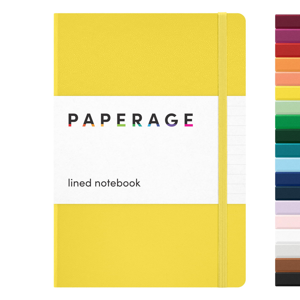PAPERAGE Lined Journal Notebook, Hardcover Journal for Women & Men, 160 Pages, (5.6 in x 8 in), College Ruled Journaling Notebook for Work, School Supplies & Note Taking, (Green)