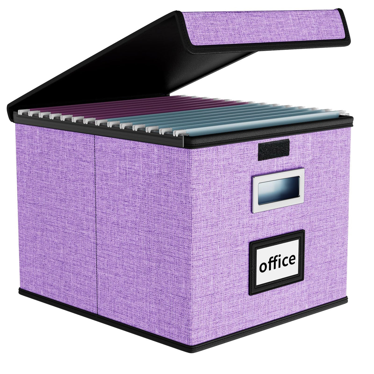 File Organizer Box with Lids, Collapsible File Folder Organizer