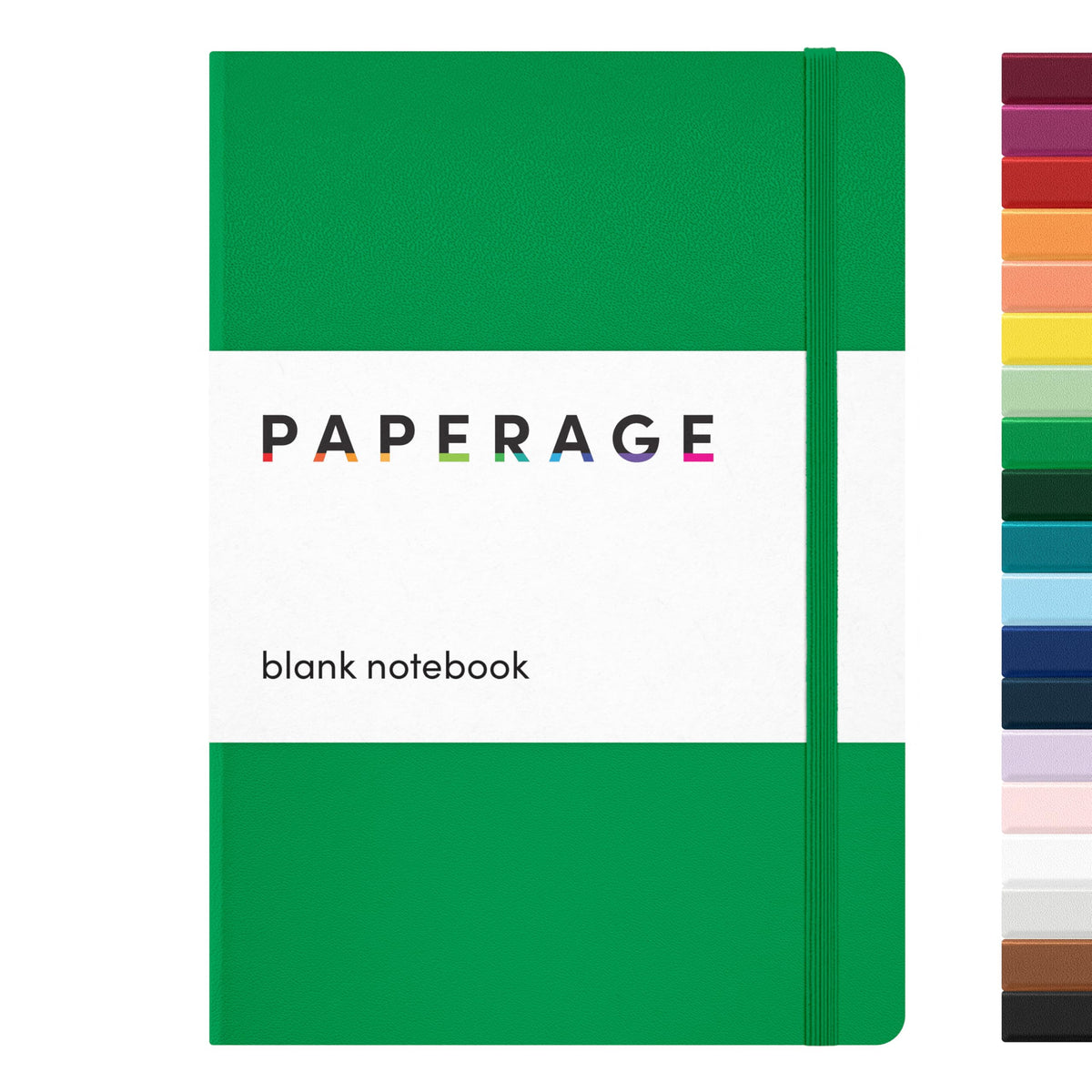 PAPERAGE Lined Journal Notebook, Hardcover Journal for Women & Men, 160 Pages, (5.6 in x 8 in), College Ruled Journaling Notebook for Work, School Supplies & Note Taking, (Green)