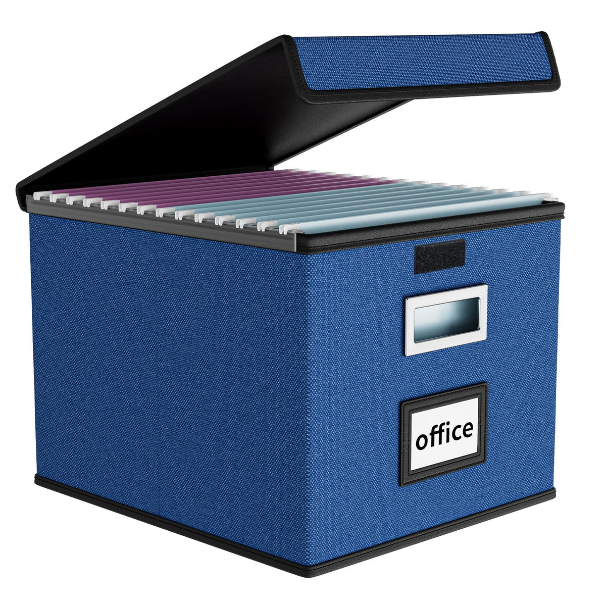 File Organizer Box with Lids, Collapsible File Folder Organizer