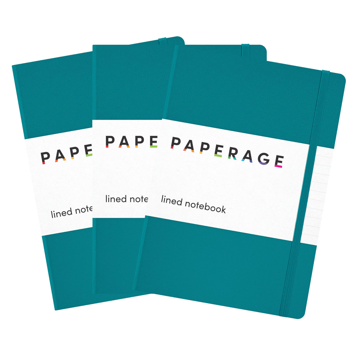 PAPERAGE Lined Journal Notebook, Hardcover Journal for Women & Men, 160 Pages, (5.6 in x 8 in), College Ruled Journaling Notebook for Work, School Supplies & Note Taking, (Green)