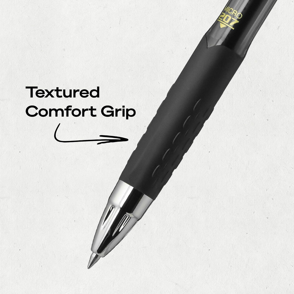 uniball™ 207 Gel Pens, Black Ink, 0.5mm Micro Point, Retractable, 12 Count