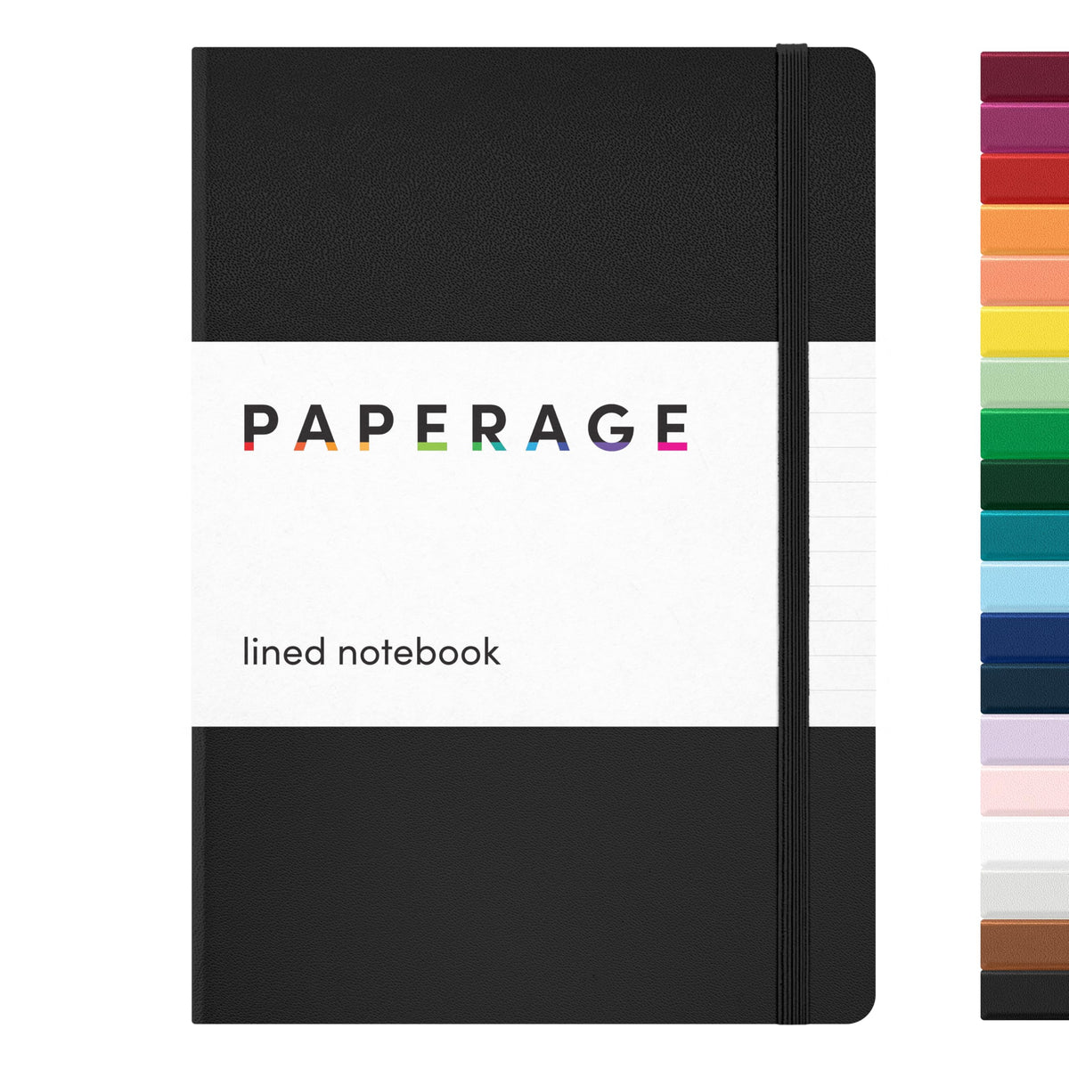 PAPERAGE Lined Journal Notebook, Hardcover Journal for Women & Men, 160 Pages, (5.6 in x 8 in), College Ruled Journaling Notebook for Work, School Supplies & Note Taking, (Green)