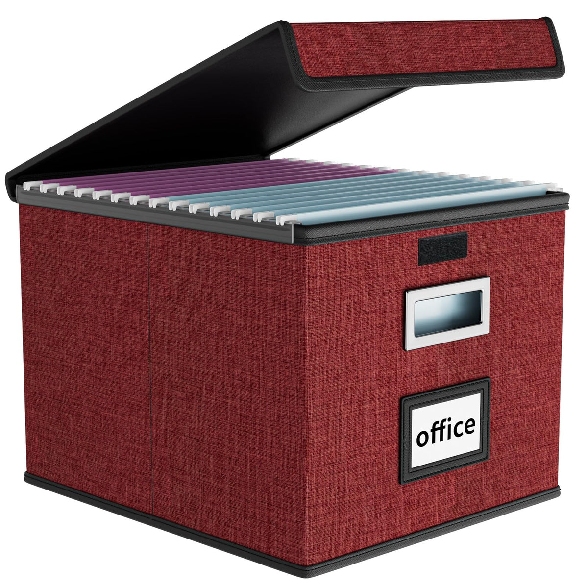 File Organizer Box with Lids, Collapsible File Folder Organizer