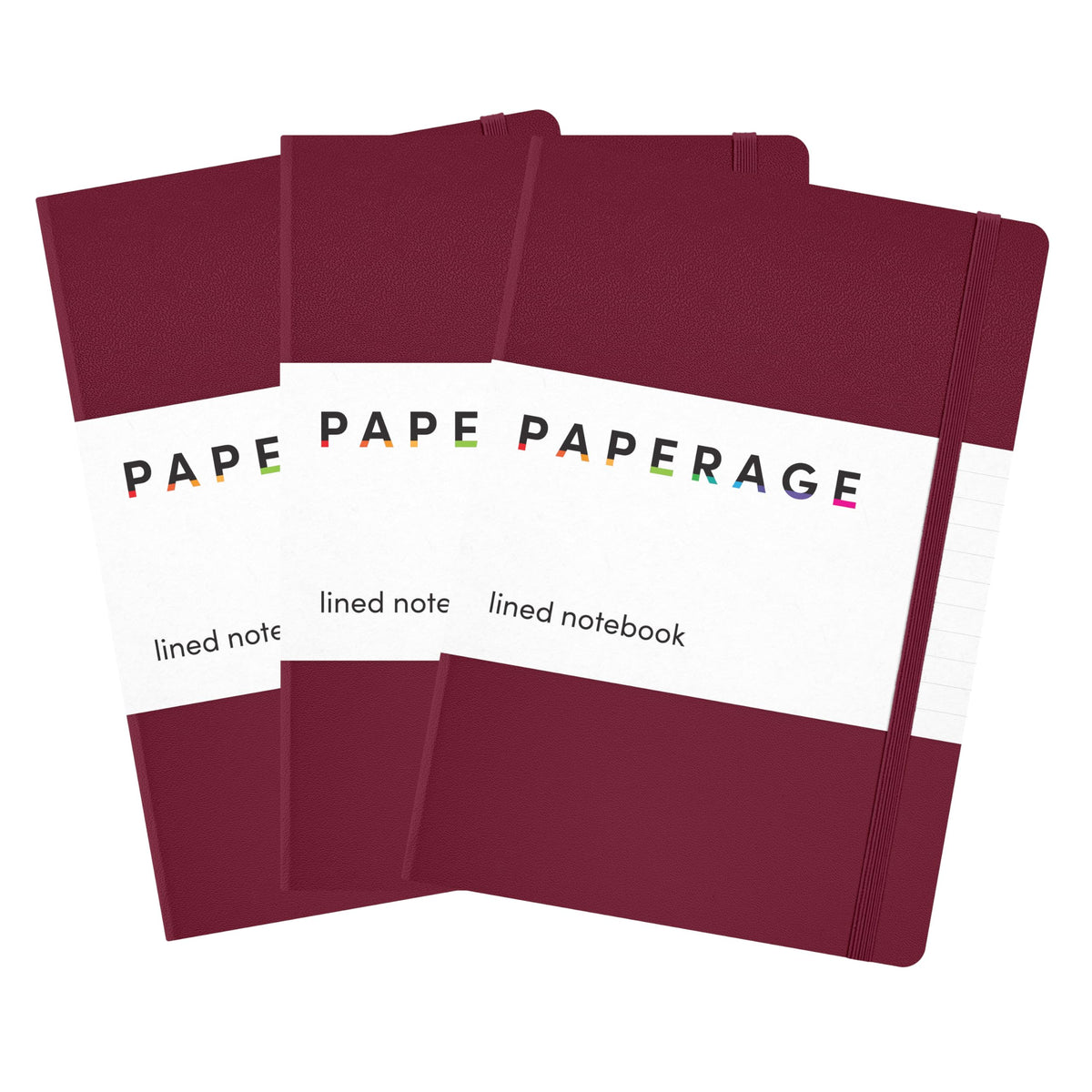 PAPERAGE Lined Journal Notebook, Hardcover Journal for Women & Men, 160 Pages, (5.6 in x 8 in), College Ruled Journaling Notebook for Work, School Supplies & Note Taking, (Green)