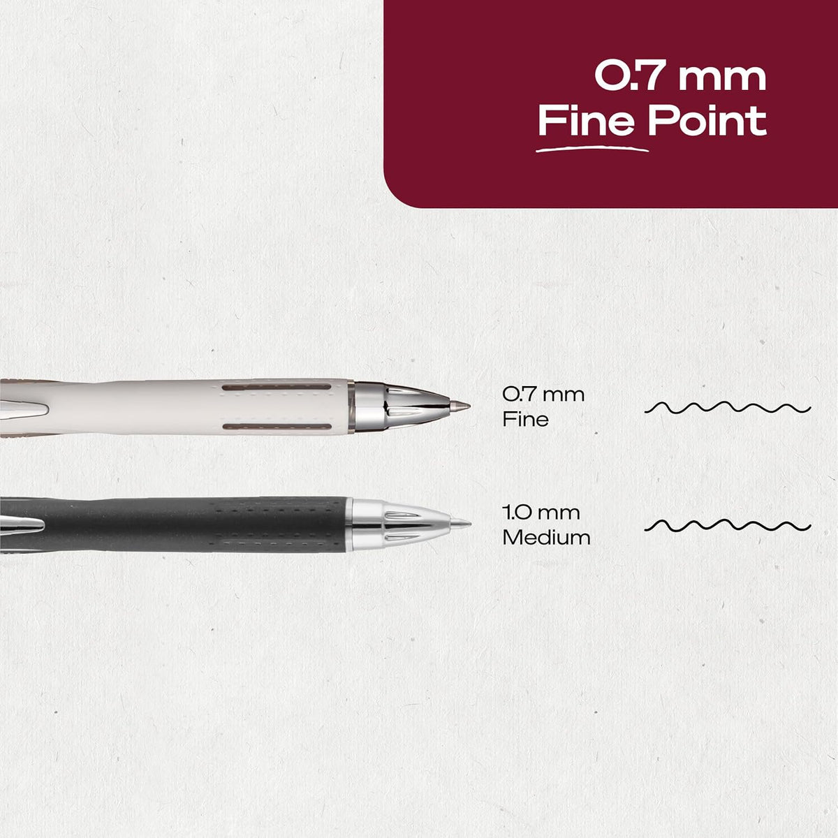 uniball™ Jetstream RT Ballpoint Pens, Black Ink, 0.7mm Fine Point, 4 Count