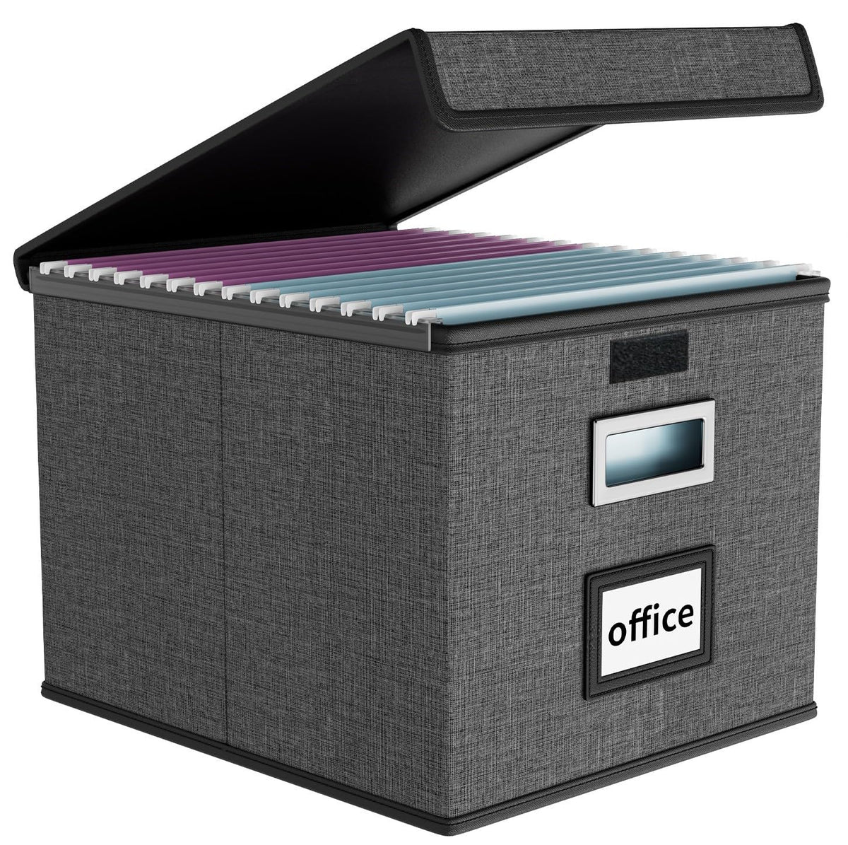 File Organizer Box with Lids, Collapsible File Folder Organizer